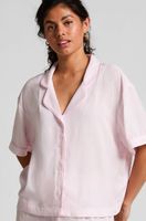 hunkemoller chaqueta de pijama de manga corta rosa