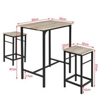 set de 2 taburetes y 1 mesa