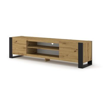 Mesa Tv Mondi 188x40x47 Crema & Negro