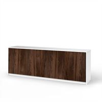aparador de 4 puertas budapest blancoroble rio en melamina y mdf acanalado
