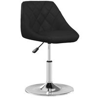 silla de comedor de cuero sintetico negra vidaxl