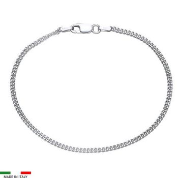 Pulsera barbada de plata 925 2mm