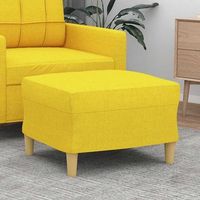 reposapiesrtaburete de tela amarillo claro 60x50x41 cm cfw5718