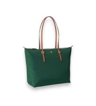 Lauren Ralph Lauren para mujer. 431916737004 Bolso Keaton de nylon verde (OSFA), Casual