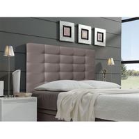 cabecero cama montana largo tapizado polipiel primera calidad largo plata 105x125 cm