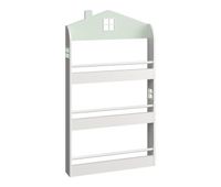 estanteria infantil vipsali de 3 niveles casita 106x60x12cm - verde  blanco encasa
