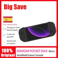 consola de juegos portatil retro mangmi pocket max pantalla oled de 7 pulgadas y 144hz snapdragon 865 android 13 bateria de 8000mah carga rapida de 27w reproductor de video portatil regalo
