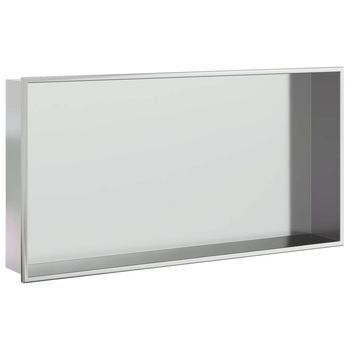 Hornacina Ducha Acero Inoxidable Plateado Cepillado 62x32x9 Cm Vidaxl