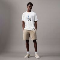 calvin klein jeans camiseta con grafico blanca j30j327483-yaf