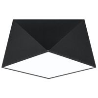 lampara de techo negro cloruro de polivinilo alt 15 cm
