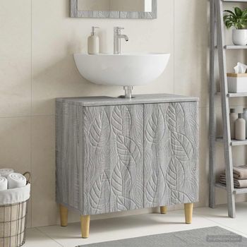 Vidaxl Mueble De Lavabo Para Baño Delft Sonoma Gris