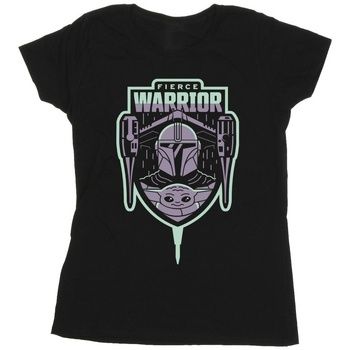 Disney Camiseta manga larga The Mandalorian Fierce Warrior para mujer