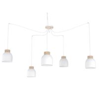 lampara colgante prut blanco 5 luces