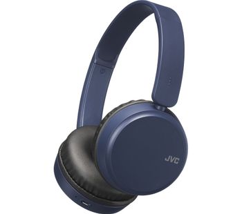 JVC HA-S35BT-A-U Wireless Bluetooth Headphones - Blue, Blue