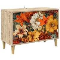 mueble de tv gennep 69 x 33 x 50 cm sonoma madera de ingenieria vidaxl