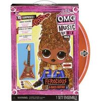 remix rock - guitarra bajo y feroz - muneca de moda 24cm