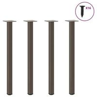 patas para mesa consola 4 unidades acero natural 72-74 cm acero vidaxl