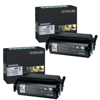 Original Multipack Lexmark Optra T614nl Printer Toner Cartridges (2 Pack) -12A5840