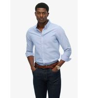 superdry para hombre m4011037a camisa classic oxford azul oscuro s casual algodon manga larga