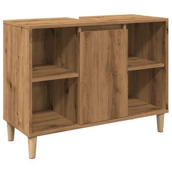 Mueble De Baño | Armario De Baño Madera De Ingeniería Roble Artisian 80x33x60 Cm