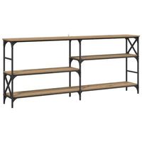 mesa consola roble artisan metal pb vidaxl