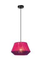 lampara colgante de algodon 1xe27 rosa