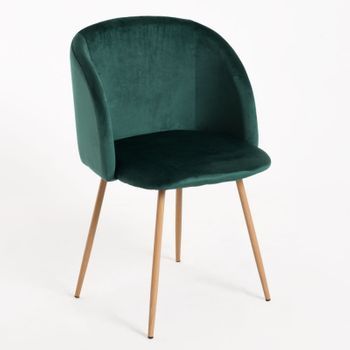 Silla Velt Terciopelo De Terciopelo 78*44*44 Cm - Verde