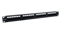 caja phasak panel de transferencia 19 24p phasak cat6a utp rj45 dual 1u - pu 2421 negro