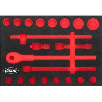 Vigor V5109-l Cubeta De Espuma Suave ∙ Vacía ∙563 Mm X 393 Mm X 35 Mm