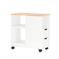 mesa auxiliar soporte para impresora de archivador blanco