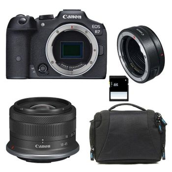 Cámara Mirrorless Canon EOS R7 32,5 MP 18-45mm 4K Bluetooth Wi-Fi estabilización