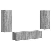 conjunto de mueble de tv 2 uds gris sonoma vidaxl