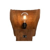 lampara aplique teca 30x15x34 pared hecho a mano
