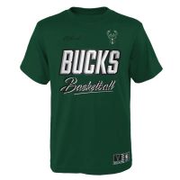 camiseta milwaukee bucks court track outerstuff - junior away