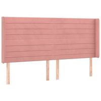 cabecero cama  panel de cabecera con orejas de terciopelo rosa 183x16x118128 cm