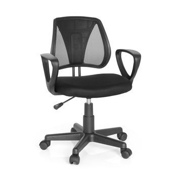 Silla De Oficina Para Niños Kiddy Cd Tejido De Malla Negro