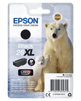 CARTUCHO EPSON NEGRO ALTA CAPACIDAD XP-605 C13T26214012