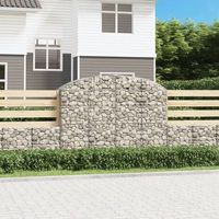 cesta gaviones  gavion para piedras  gavion decorativo forma arco hierro galvanizado 200x50x140160 cm cfw620448