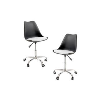 Pack 2 Sillas Neo - Negro Y Blanco