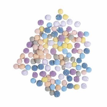 80 Pompones Ø 7 Mm - Colores Pastel