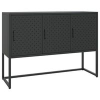 aparador de acero negro 105x35x75 cm vidaxl