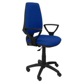 Silla De Oficina Ergonómica Con Mecanismo Permanente Y Regulable En Altura  Asiento Y Respaldo Tapizados En Tejido Bali Color Azul (brazos Fijos Incluidos) Piqueras Y Crespo Modelo 14cp
