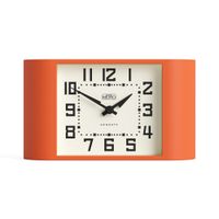 reloj de pared estilo metro en color naranja
