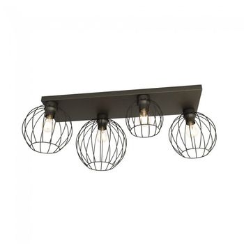 Plafón de techo indo negro (4 luces)