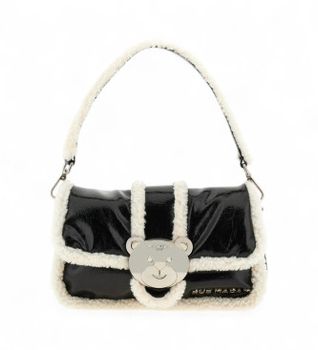 RUE MADAM PARIS para mujer. 1495 Bolso Shine It negro (OSFA), Casual, Poliuretano