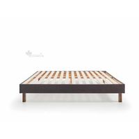 base tapizada gris con patas  medidas 90 x 200  base francesa descansin  lujo a tu alcance
