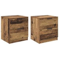 armario de noche 2 uds madera vieja 45 x 39 x 50cm vidaxl