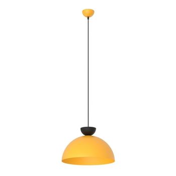 Lámpara colgante varel l negro+naranja