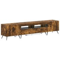 cabinet de tv led de 5 piezas roble ahumado vidaxl