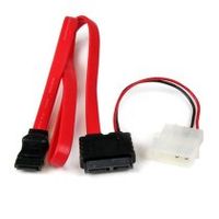 startechcom adaptador cable sata slimline lanea delgada 13 pines a macho lp4 y sata